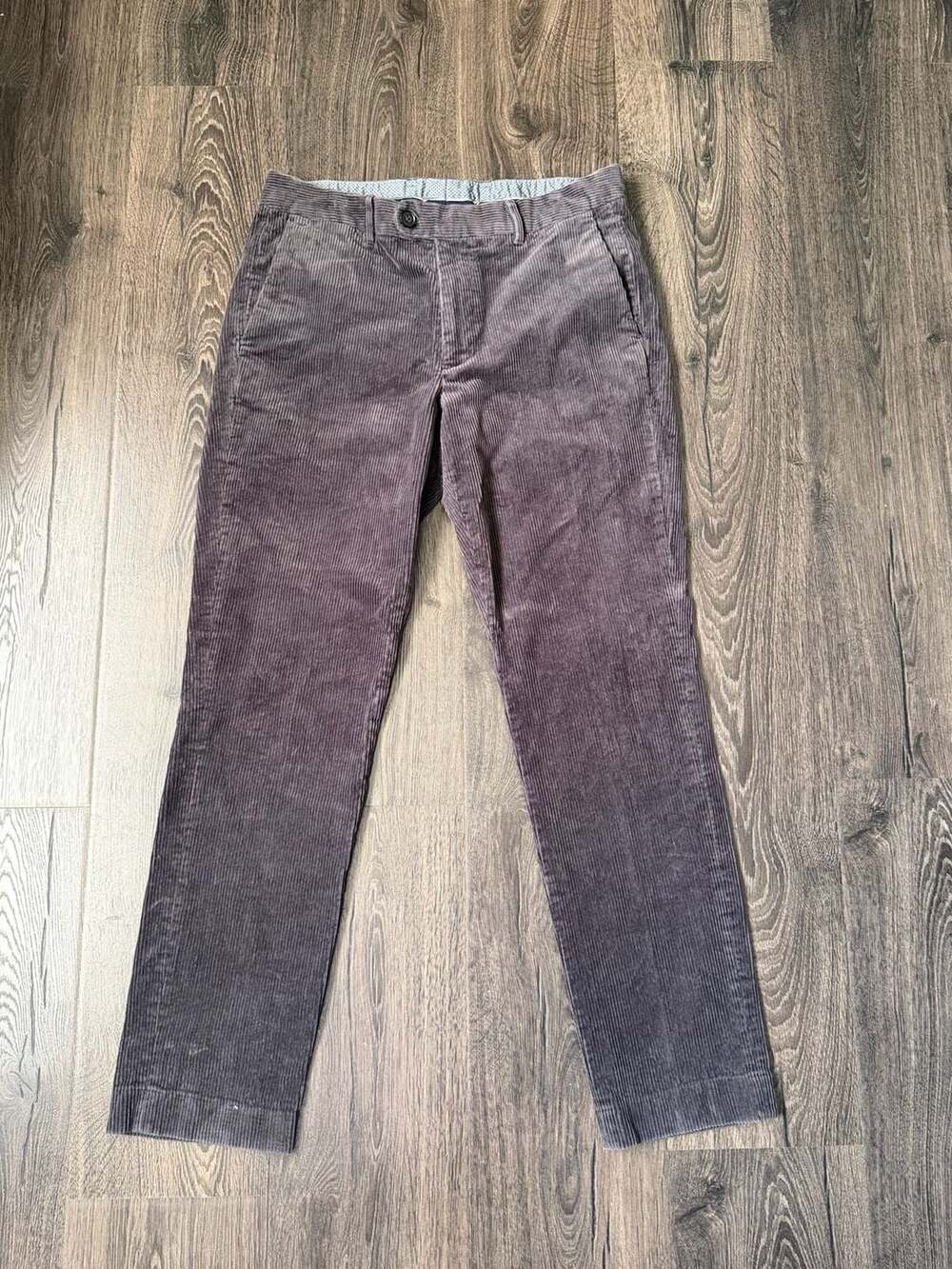 Bonobos Men's Slim Fit Corduroy Pants Gray 33x32